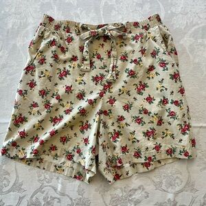 Vintage Cabin Creek Floral Paper Bag Shorts